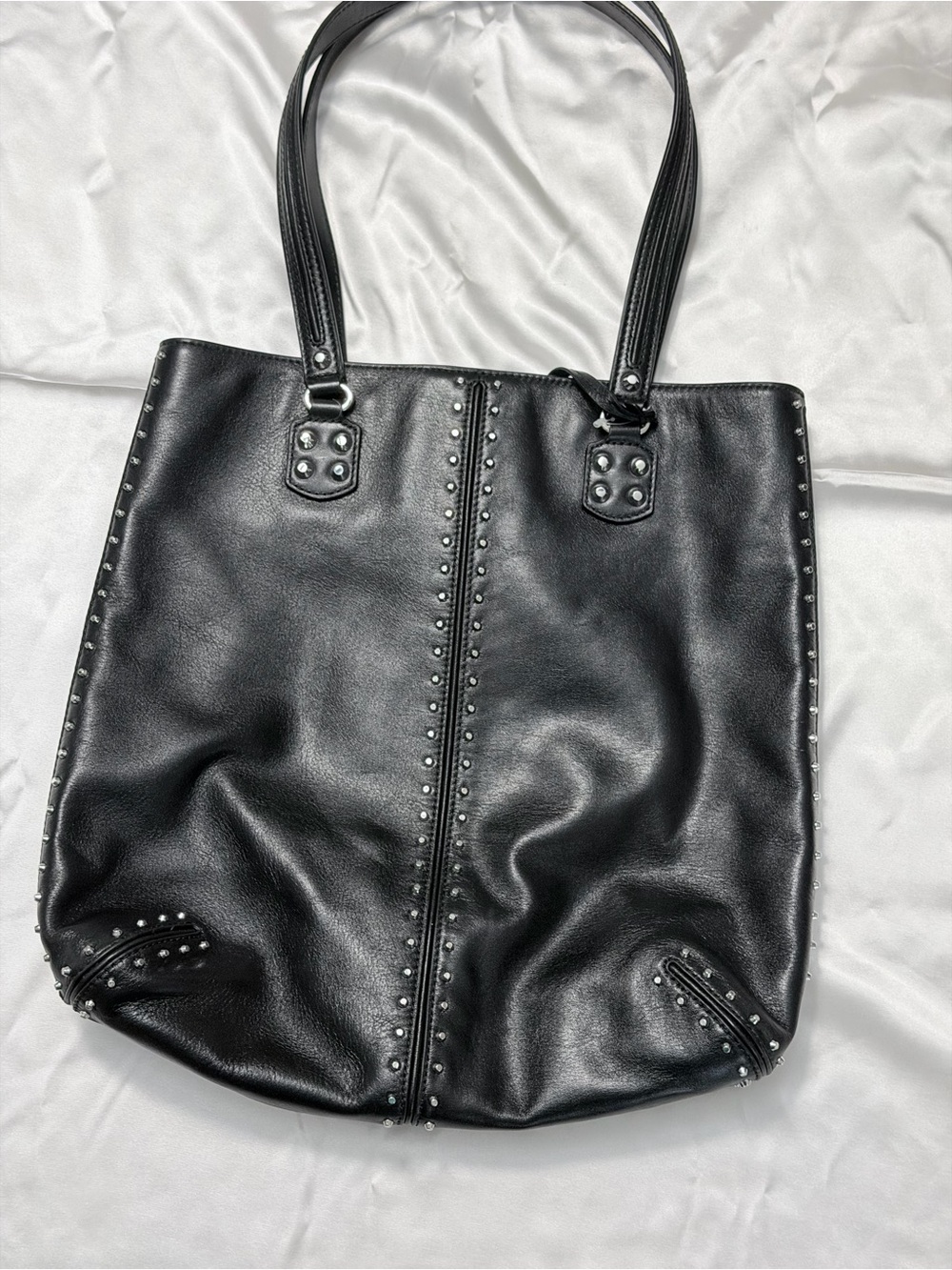 Michael Kors Astor Re- Edition 2004- Black Studded Leather Tote